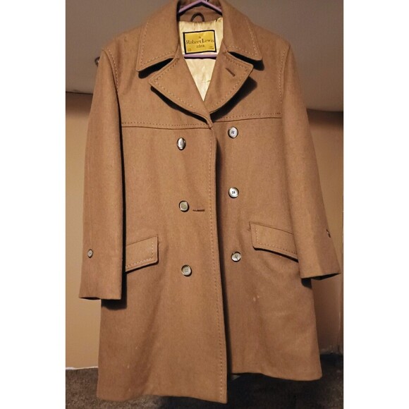 Vintage Wool A Robert Lewis Idea Size 36 Coat Camel/Brown - Picture 1 of 10